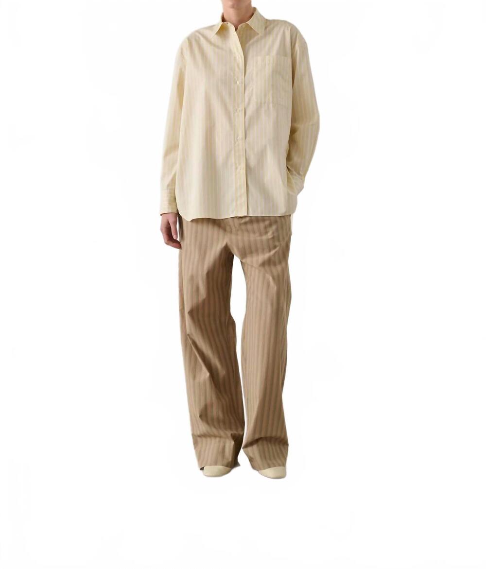 NEW SOEUR carlotta shirt in yellow and white